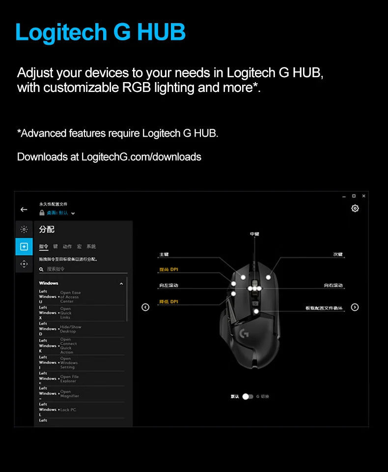 New Logitech G502 HERO Wired Mouse Pink Gaming Mouse 25600DPI Esports Mouse RGB Nebula Series