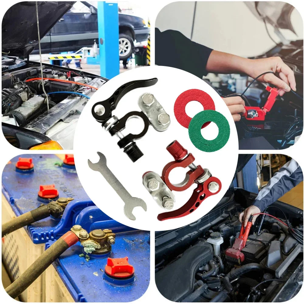 1Pair Battery Terminal Connectors Quick Release Disconnect Auto Cables Connectors Aluminum Alloy for Car Accessories