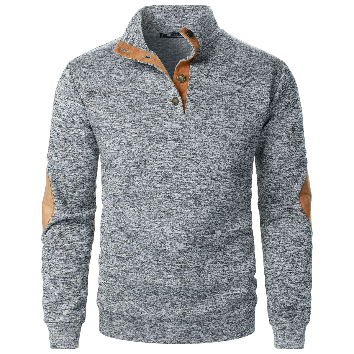 Autumn and winter men's stand collar long sleeve casual knitted sweater top