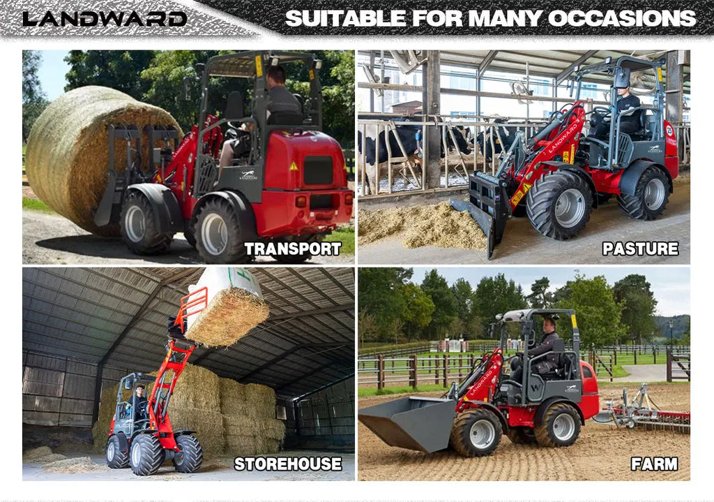 Diesel Loader W1160 Customized Mini Loader Euro 5 DIESEL Engine Agriculture EPA 4WD Front End Loader 2.4 Tons LANDWARD Factory