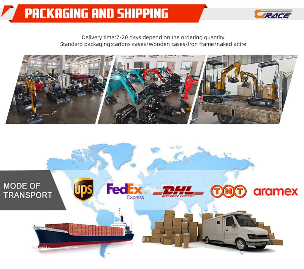 Wholesale Mini Excavators1.8 Ton Fast Delivery Multifunctional Mini Digger Machine Customize EPA Engine Small Excavator Digger