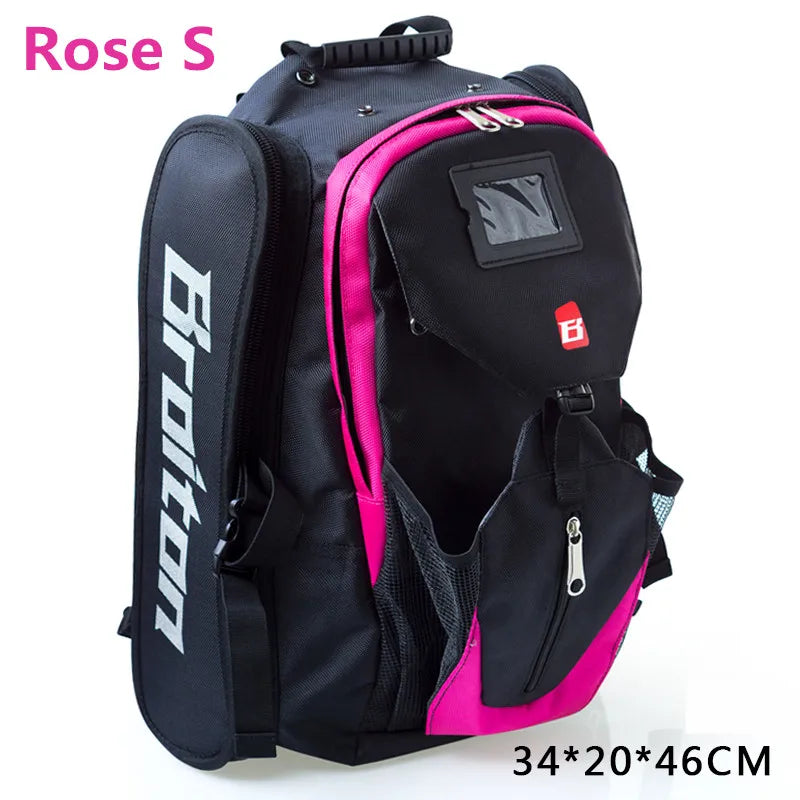 Professional Skate Backpack Inline Speed Skate Bag Black Blue Rose S L Roller Skating Bag for 3X110mm 4X100mm 4X110mm Wheel Room