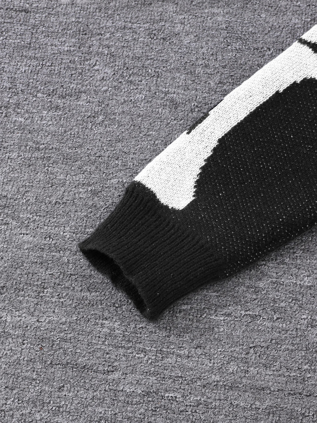 New Popular Autumn and Winter Backbone Jacquard Pattern Pullover Sweater Casual Round Neck Knitted Men's Pullover