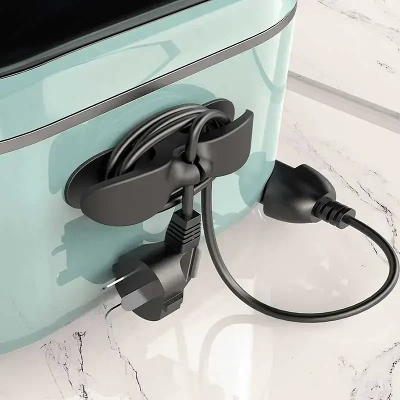 Shelf Silicone Cable Winder Home Bracket Clip Kitchen Organizer Coffee Machine Air Fryer Hook Tool 3/6Pcs Storage Organization