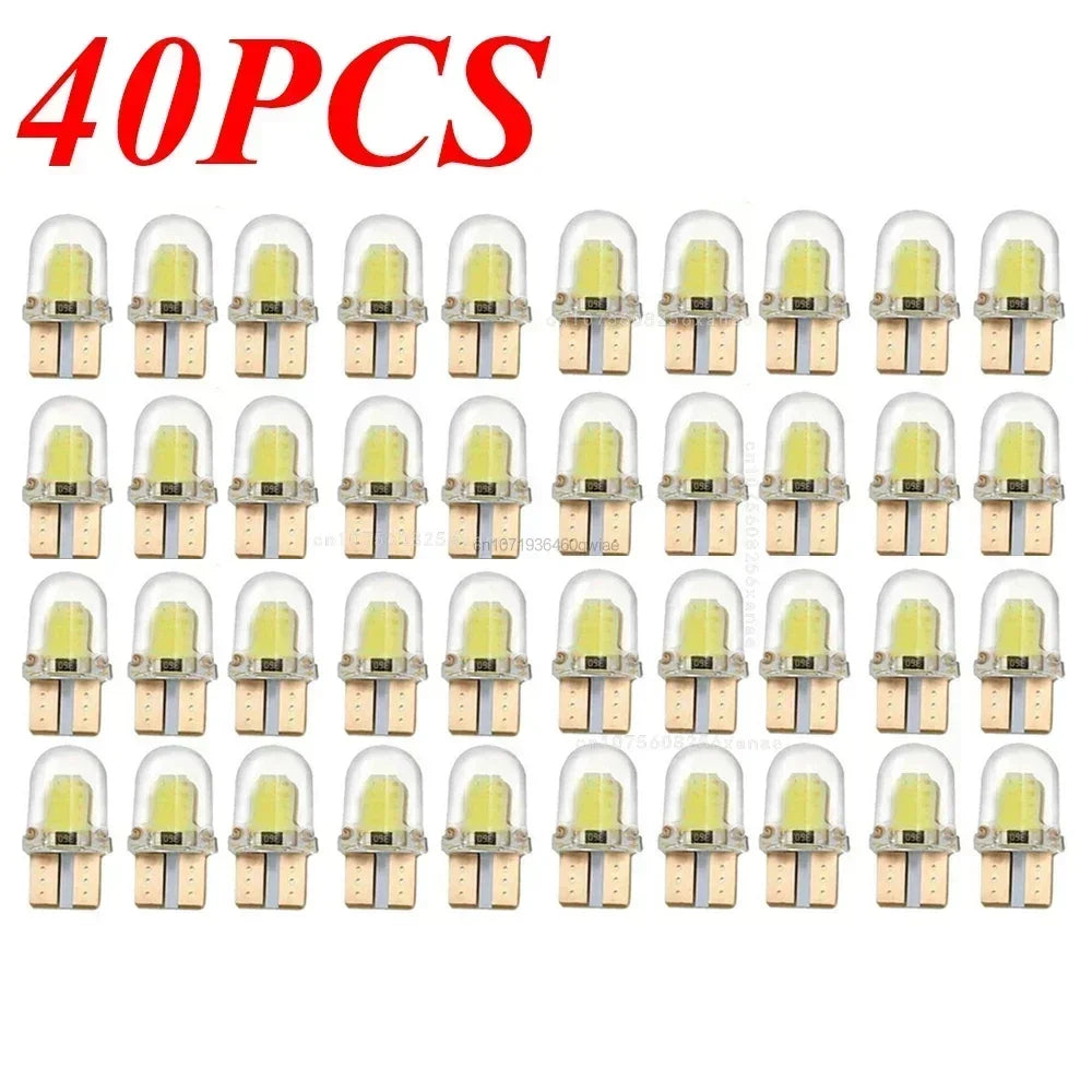 10pcs Car Interior Lamps T10 194 168 W5W COB 4 SMD LED CANBUS Silica Bright White Clearance License Light Bulbs Car Lights