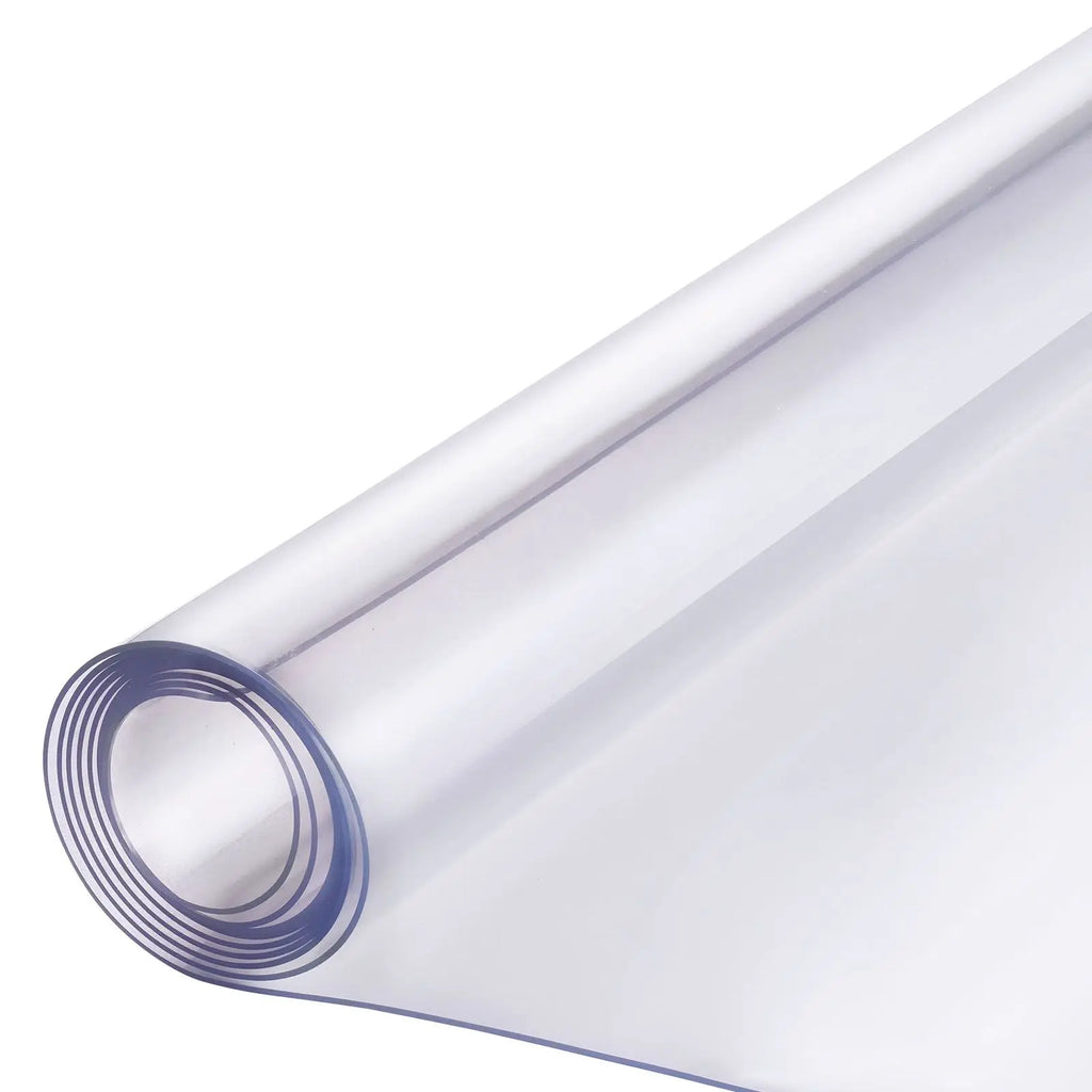 1.5 mm Thick Clear Plastic Table Cover 24 X 96 Inch Rectangular PVC Desk Mat Easy Cleaning Waterproof Furniture Protector for