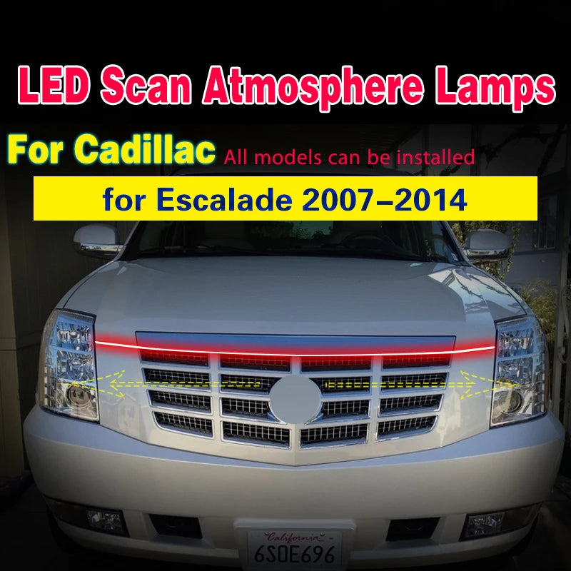 Led for Cadillac Escalade 2007-2014 Car Fog Light Auto Decorative Atmosphere Lamps Start-Scan Car Daytime Running Lights DRL 12V