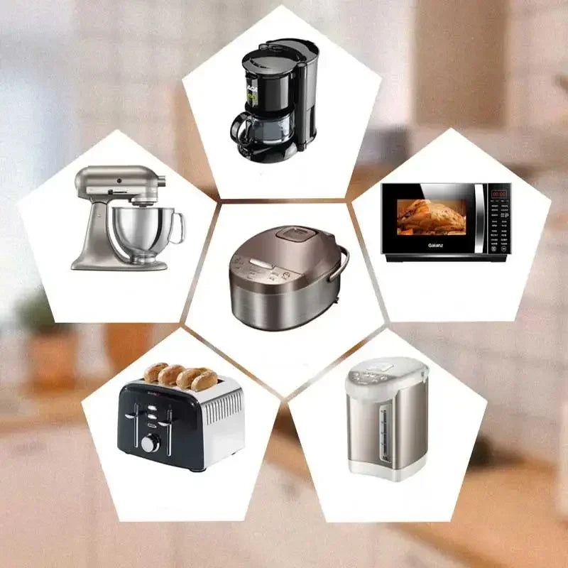 Shelf Silicone Cable Winder Home Bracket Clip Kitchen Organizer Coffee Machine Air Fryer Hook Tool 3/6Pcs Storage Organization