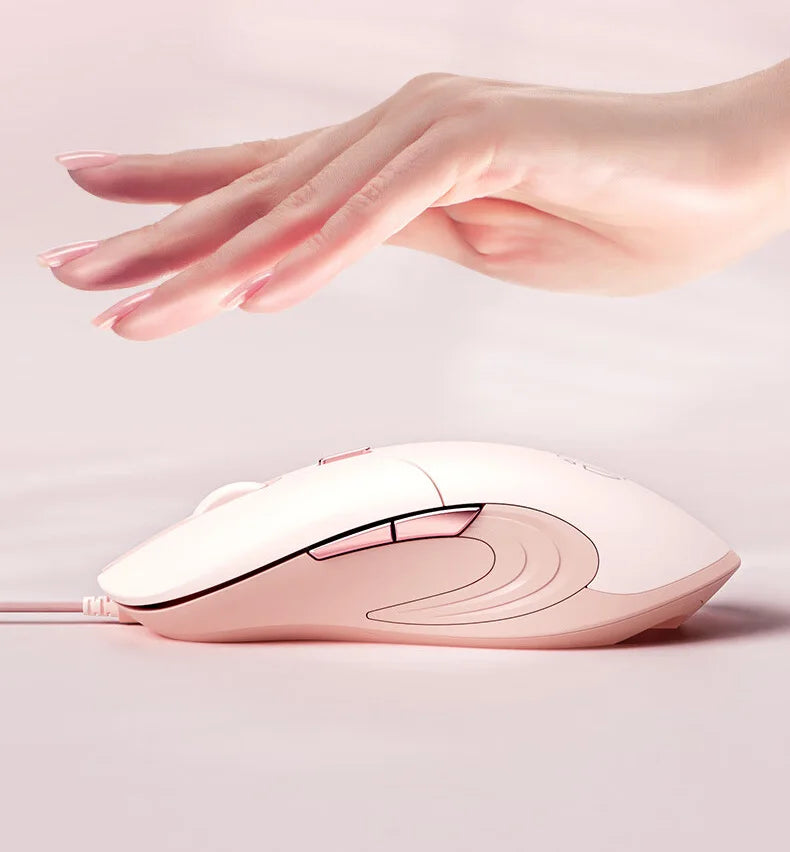 Inphic B8 Wired Mouse 4-speed DPI Adjustment Silent Office Mouse Colorful Breathing Light Effect For PC Laptop