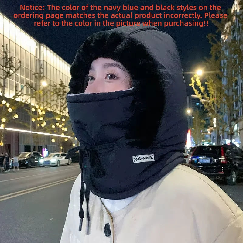 Winter Down Hat With Hood Unisex Thickened Warm Windproof And Waterproof Cap For Men Women Outdoor Skiing Hiking