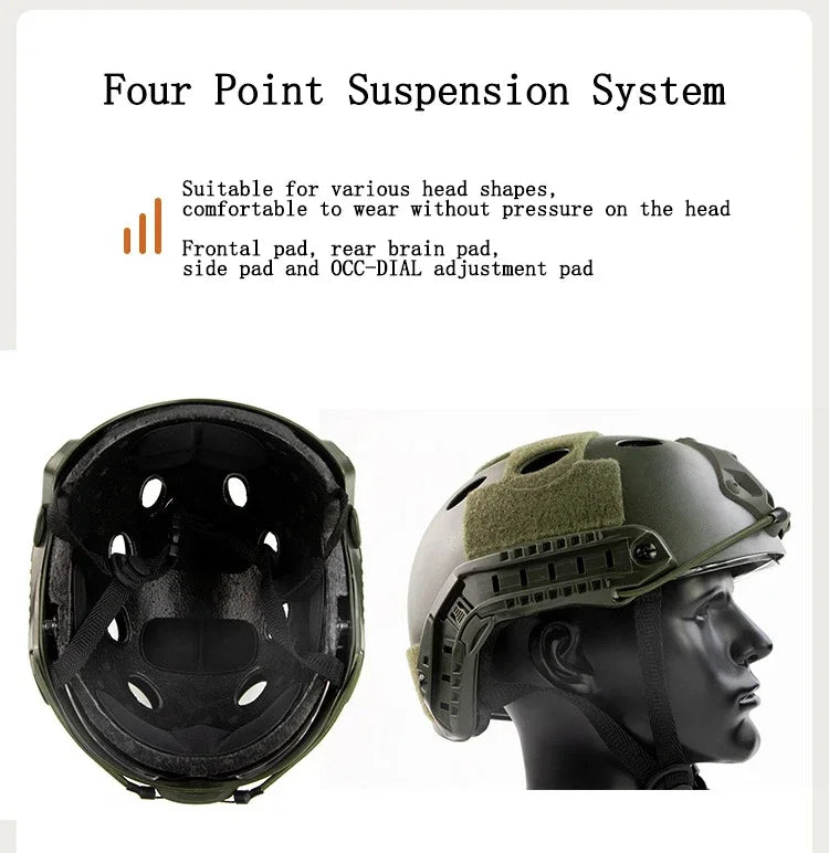 FAST Helmet Airsoft MH Helmet ABS New Thickened Outdoor PJ Air Gun Shooting CS Protective Equipment for adult