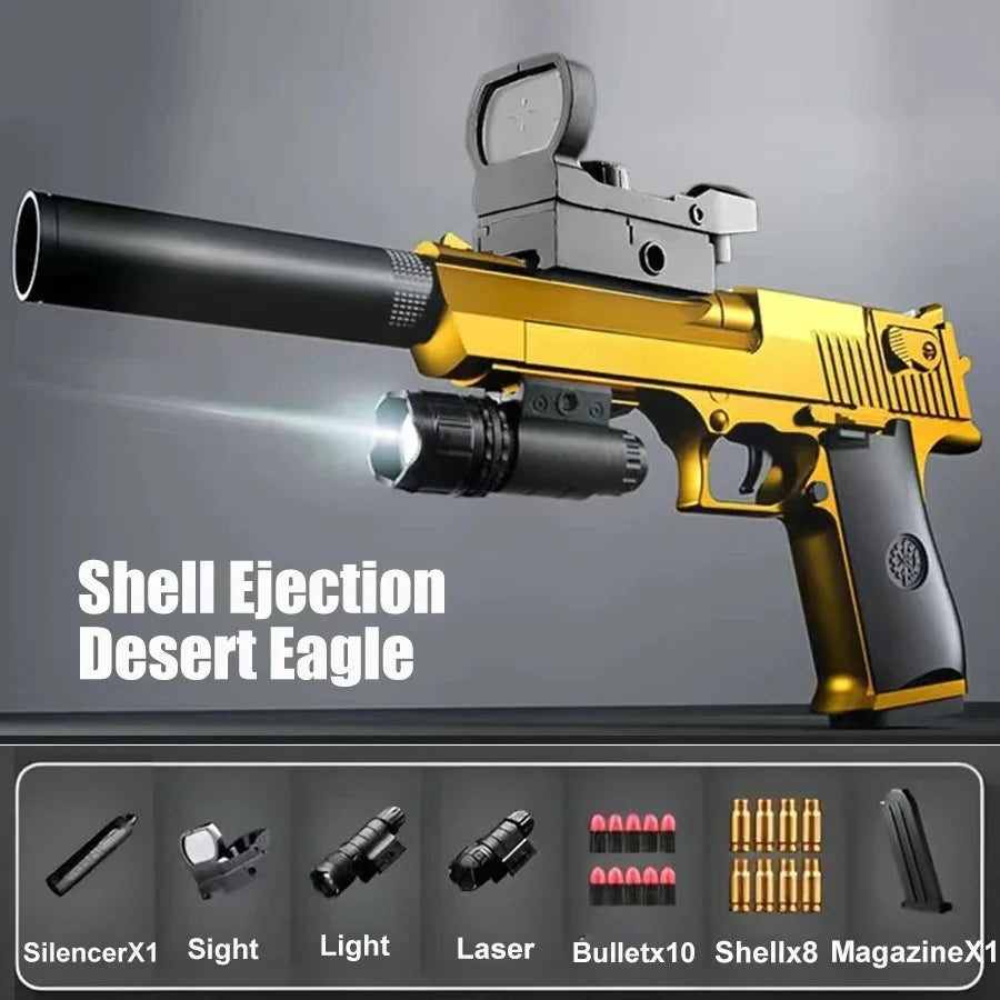 QE1 Ducational Toy Gun Shell Ejecting Toy Foam Soft Bullet Blaster For Kids Boys Adults Airsoft Pistol Children Birthday GiftM
