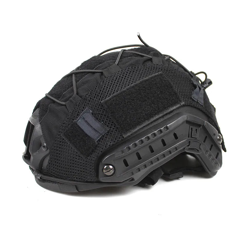 1 PC Tactical Helmet Cover for Fast MH PJ BJ Helmets Fast Helmet Protector Elasticated Cord (Helmet Not Included)