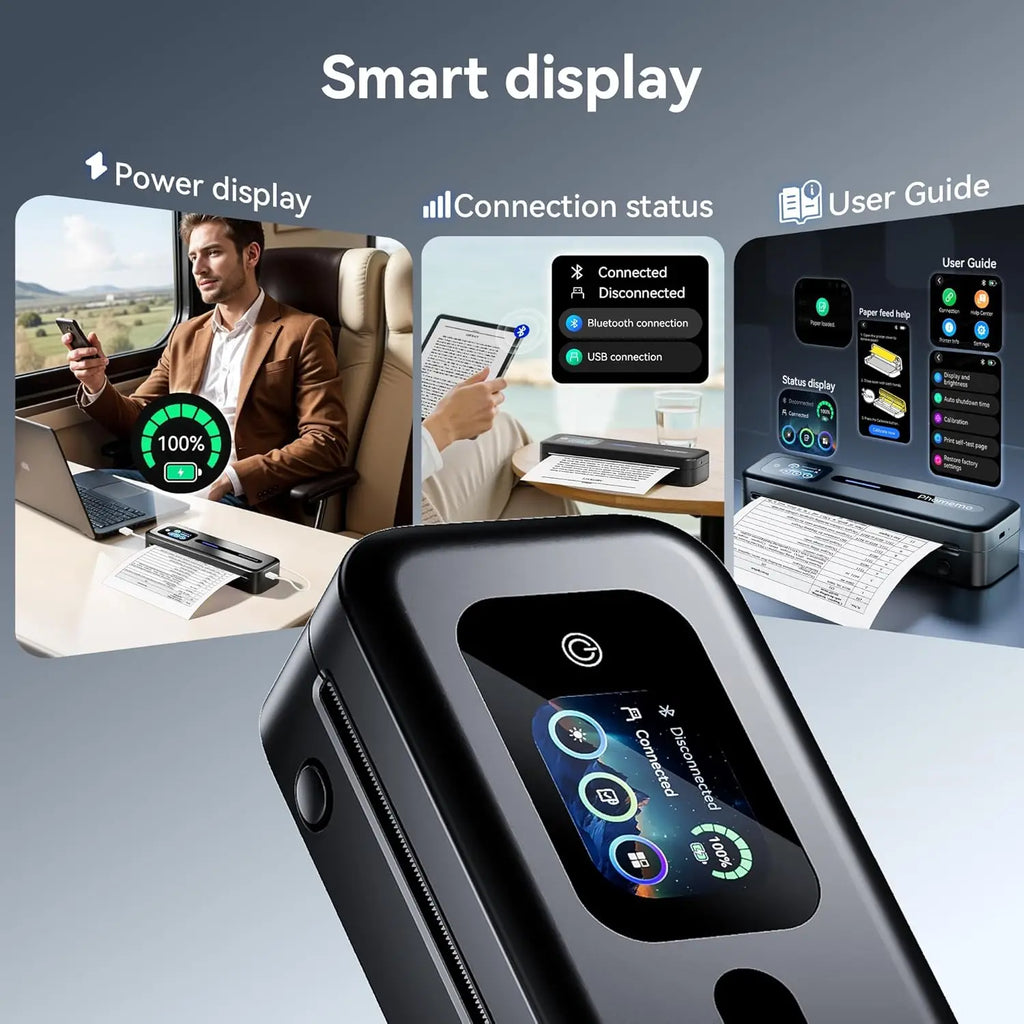 Phomemo M832D Touchscreen Portable Printer Thermal Inkless Supports Prints A4 & US Letter,Compatible with iOS/Android/PC