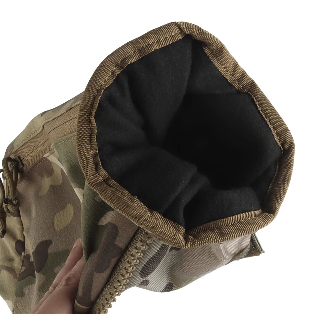 Tactical Multifunctional Hand Warm Drop Bag Muff Hand Warmer Pouch Stowable Fanny Pack for Winter Airsoft Hunting Camping