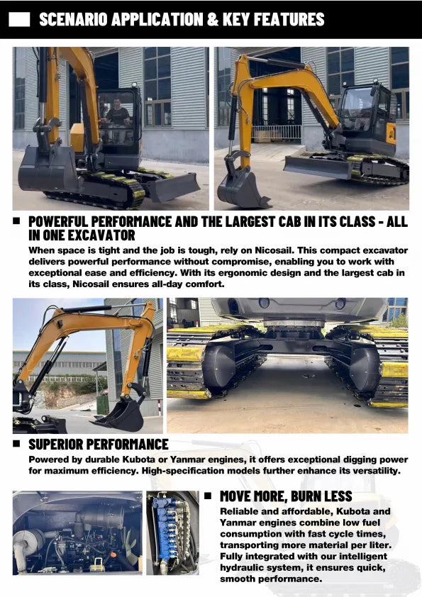 Reliable China 6ton Small Excavator - Hydraulic System for Long-Lasting Farm & Construction Operations