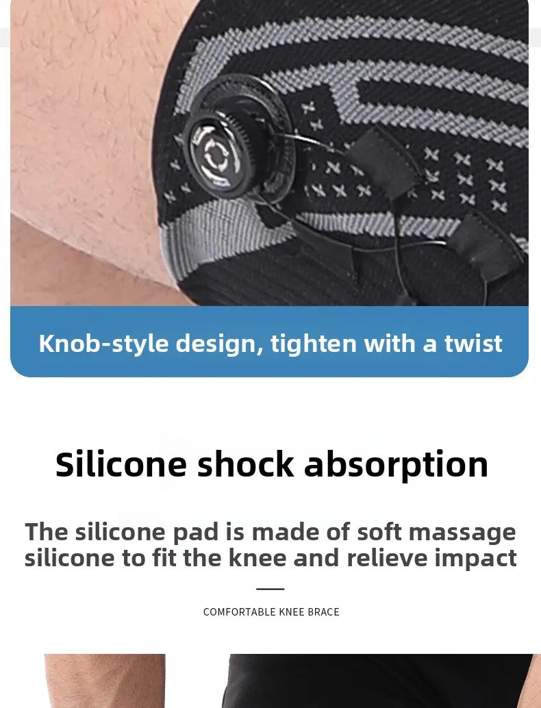 Adjustable Knob Knee Support Professional Sports Knee Brace for Basketball Football Running Badminton Fitness