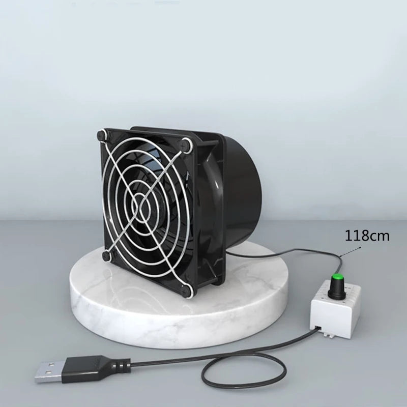 USB Exhaust Fan Duct Air Ventilation Blower Window Extractor Toilet Kitchen