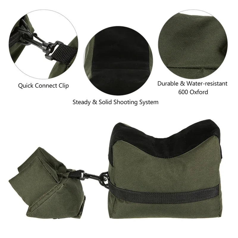 Portable Shooting Front and Rear Bench Rest Bag, Rifle Target Stand for Hunting Gun Support, Sandbag Stand Holders