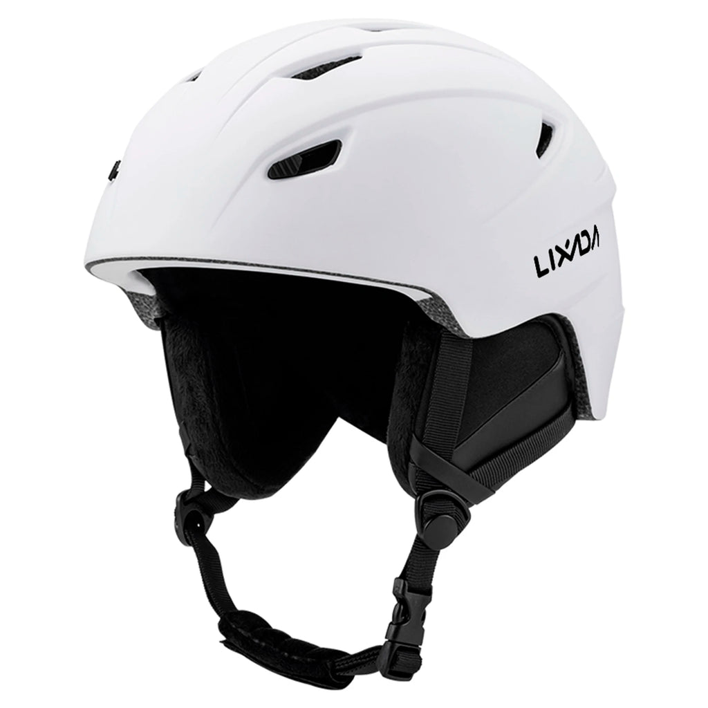 LIXADA Integrated Warm Ski Helmet Adjustable Lightweight Comfortable Snowboard Helmet for Winter Warmer Helmet