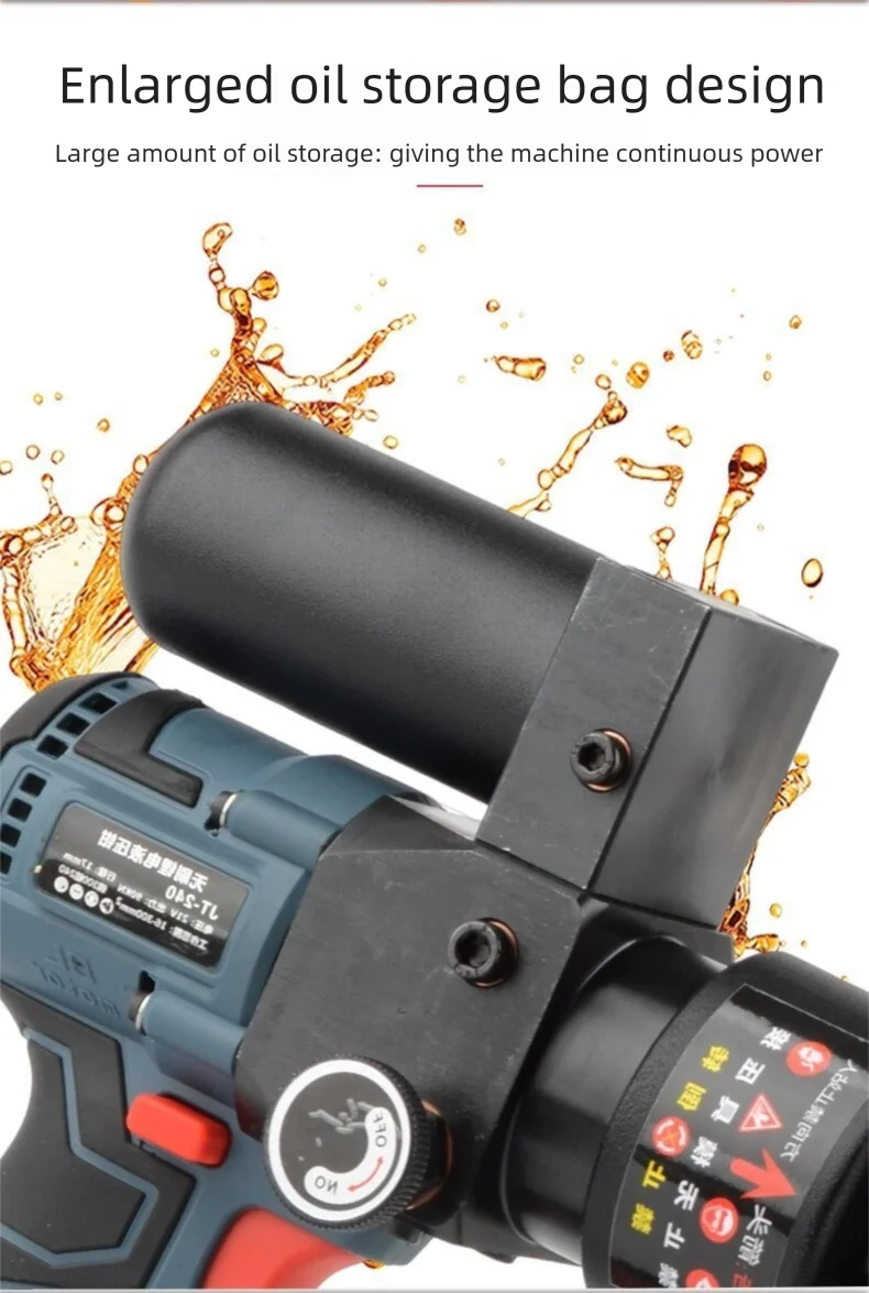 10-240mm Rechargeable Electric Hydraulic Wire Clamp Nippers SL240 Nose Brushless Motor Terminal Crimping Tool for Electricians
