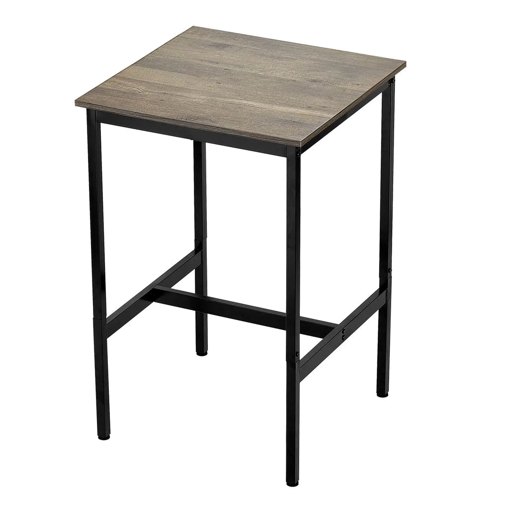 Sturdy Metal Frame High Top Pub Table Small Kitchen Dining Cocktail Coffee Counter Bar Height Desk-Easy Assembly for Home Use