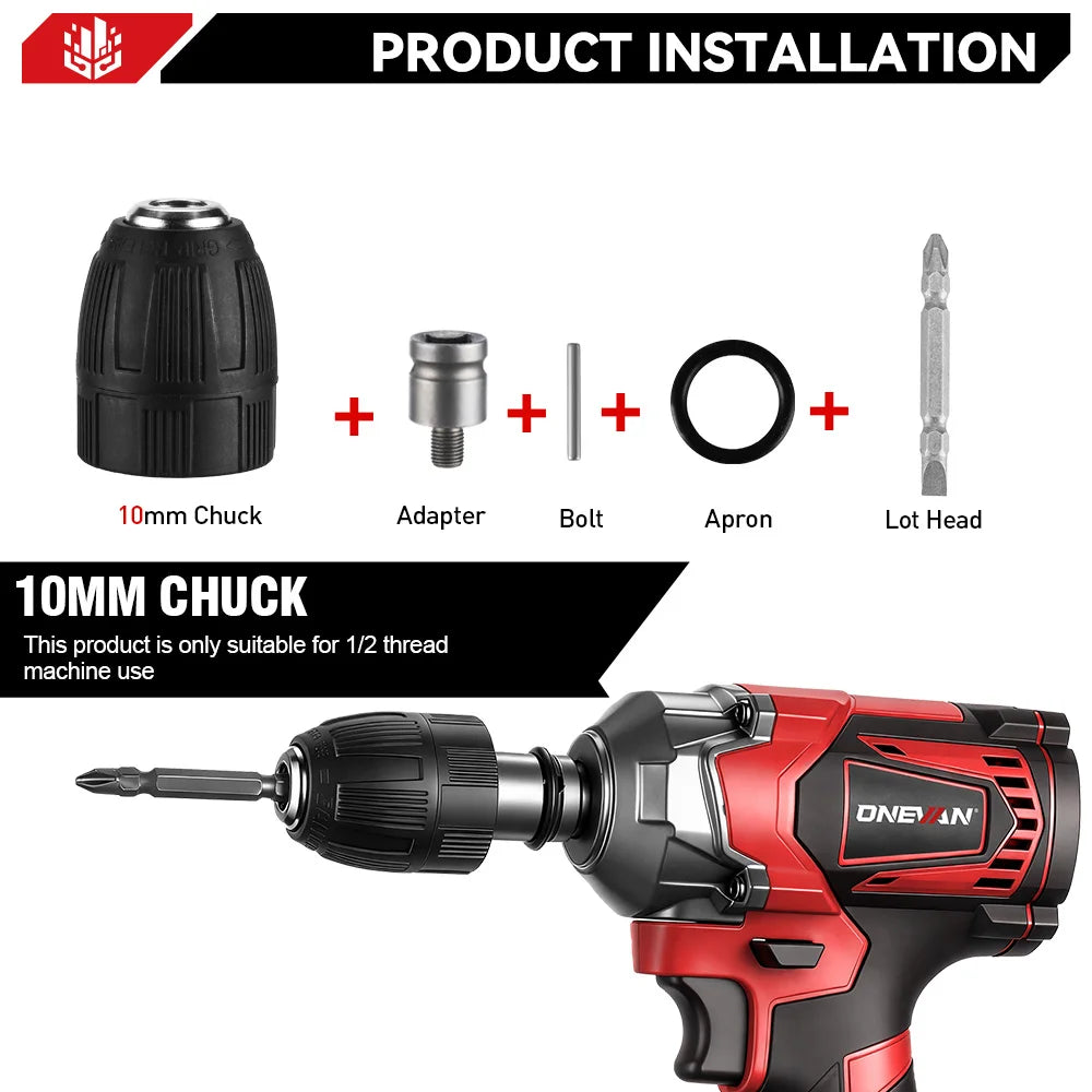 ONEVAN 1200N.M Torque Brushless Electric Impact Wrench 1/2Inch Cordless Wrench Screwdriver Power Tool For Makita 18V Battery Pin
