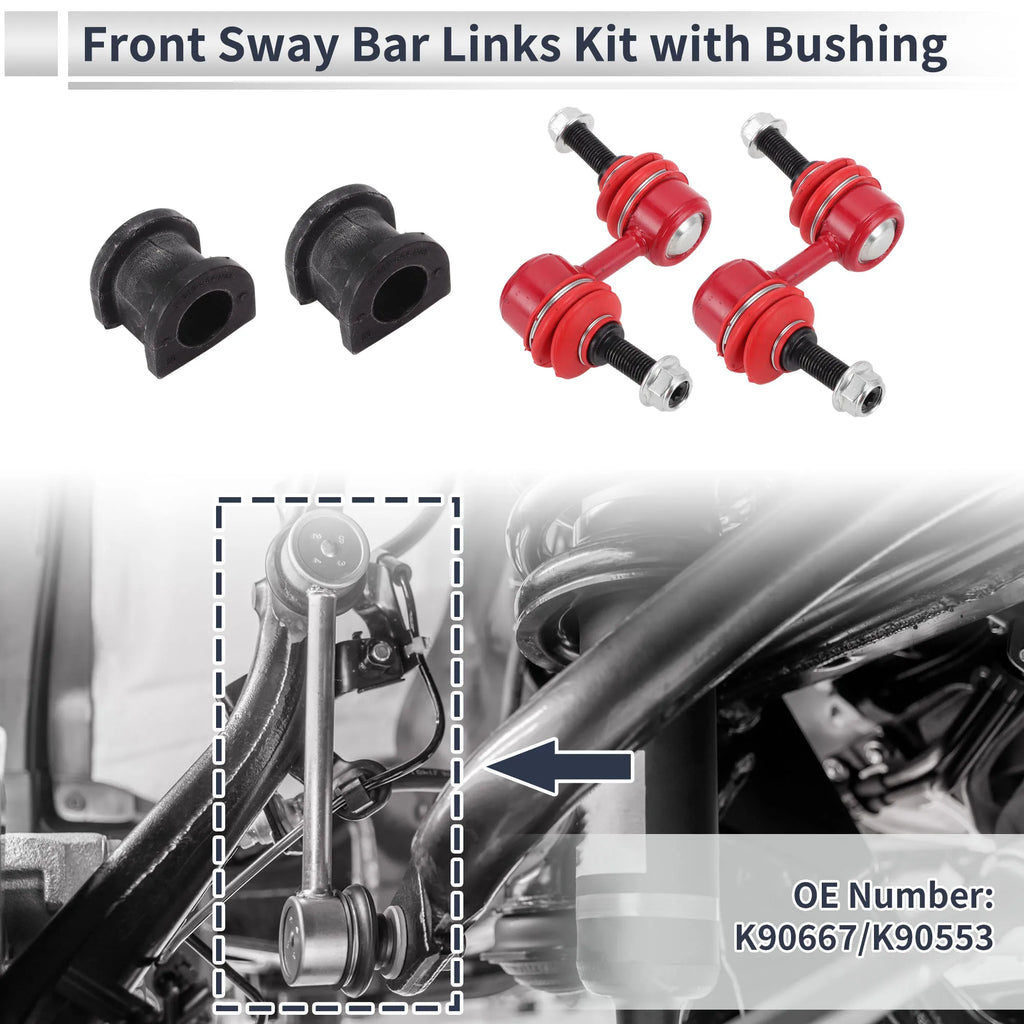 UXCELL Front Stabilizer Bar Links with 2 Pcs Bushing for Honda CR-V 97-01 No.K90667