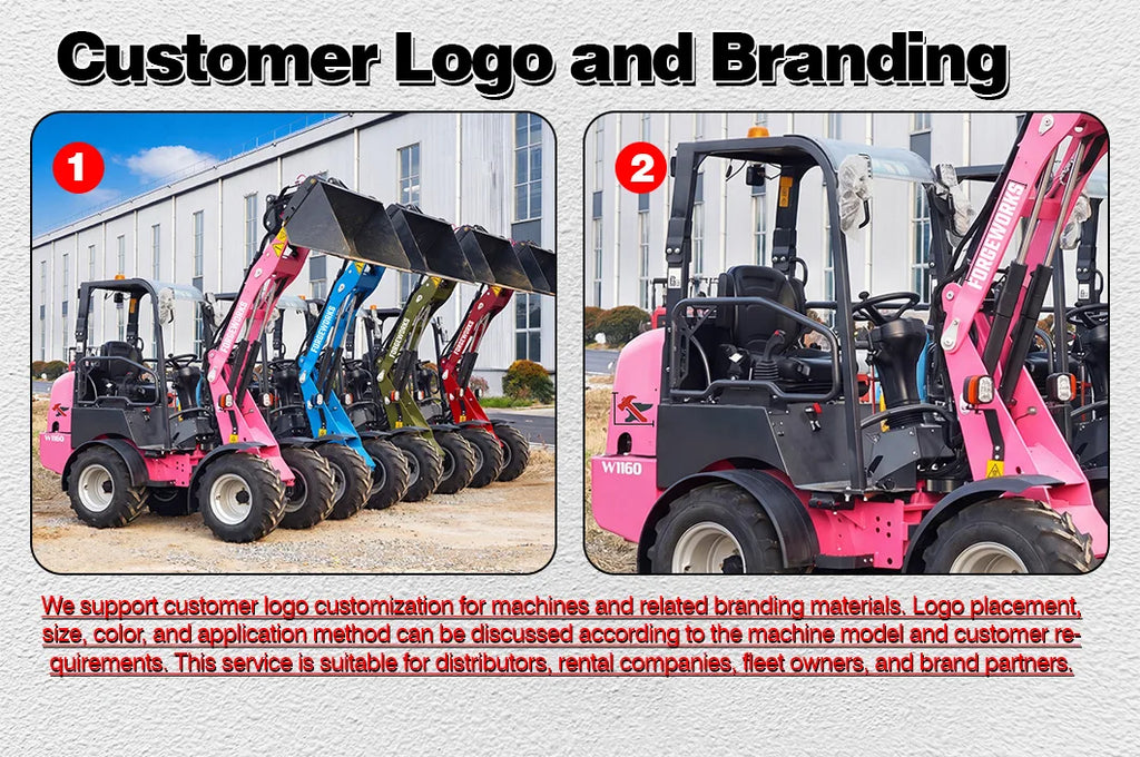 Europe Best-Selling Compact Loader W1160 Mini Loader LANDWARD Original Japanese Diesel Engine Wheel Diesel Loader Customization