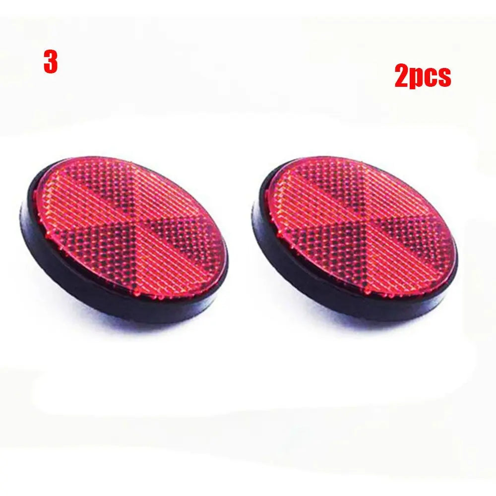 2Pcs High Quality Bike Spoke Reflector Oval&Round Plastic Flashing Night Reflectors Safety Warning Light Wheel Rim Reflective
