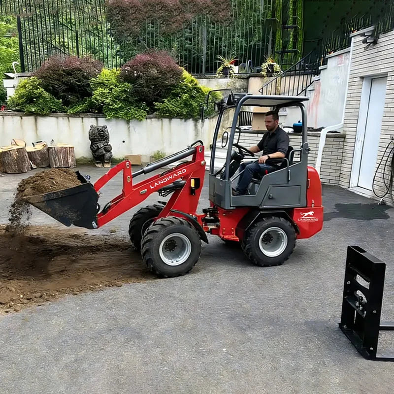 Farm Loader Diesel Kubota Engine Mini Loader Euro5 EPA Wheeled Mini Loader Hydraulic 4×4 Compact Loader 2 Ton Loaders Customized