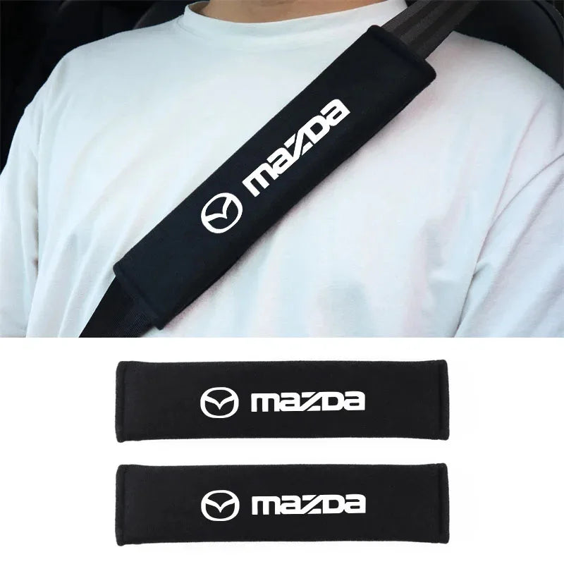 2Pcs Car seat belt leather Shoulder Protector Safety Belt for Mazda 3 CX3 CX4 CX5 CX7 CX8 CX9 CX30 RX7 Atenza Axela
