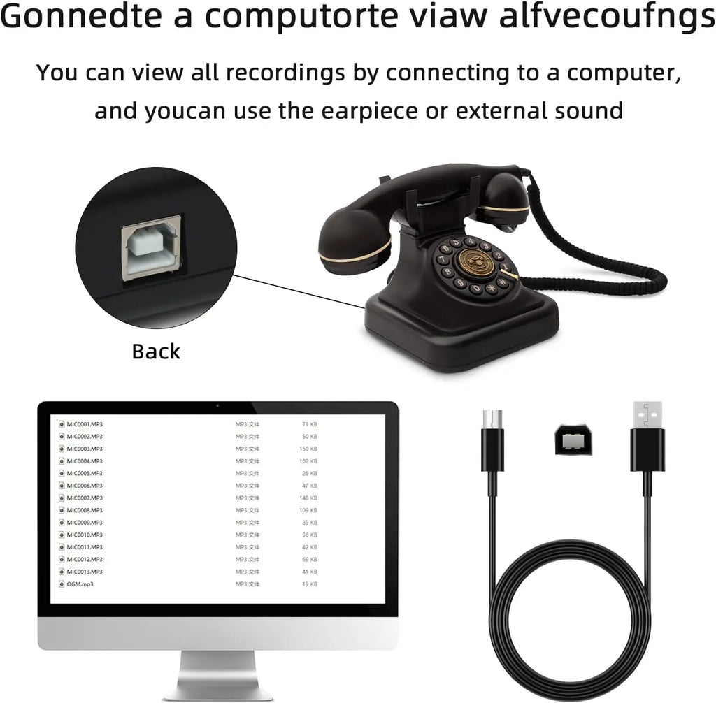 Audio Message Book Phone Wedding Guest Voice Blessing Message Book Banquet Voice Check-in Message Phone Birthday Party Celebrati