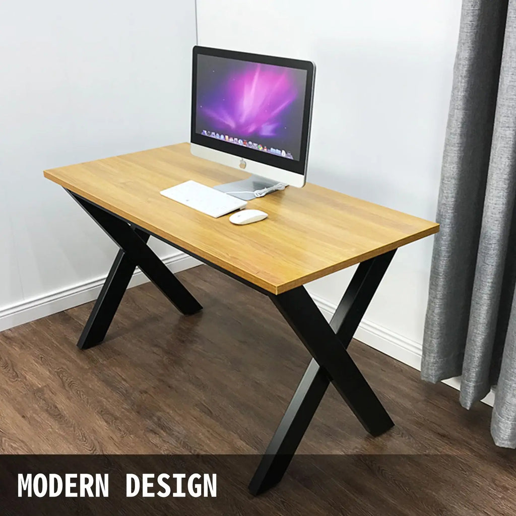 Set 2 Heavy Duty 3.1\" Square Box Section X Frame Dining Table Legs 28\FT Height 30\FT Width Steel Metal Table Legs 28\FT \FT