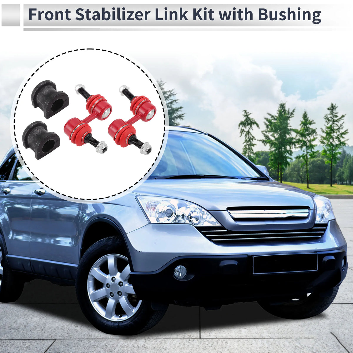 UXCELL Front Stabilizer Bar Links with 2 Pcs Bushing for Honda CR-V 97-01 No.K90667