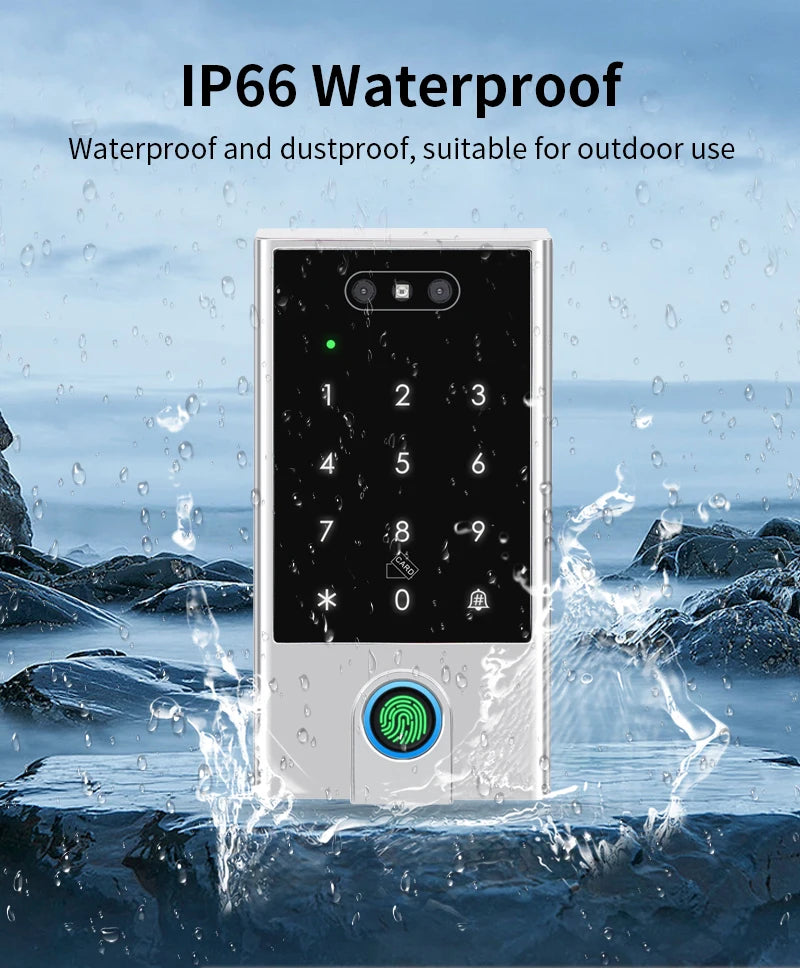 WIFI Face Wiegand 26-34 Recognition Fingerprint 125KHZ/13.56MHZ RFID Access Control Machine Card Reader Work With Tuya APP