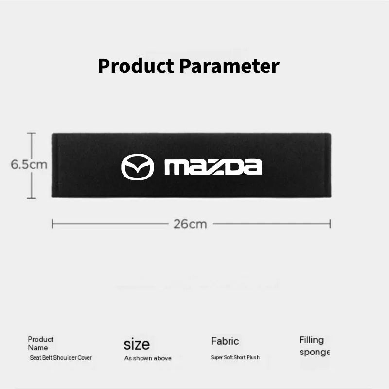 2Pcs Car seat belt leather Shoulder Protector Safety Belt for Mazda 3 CX3 CX4 CX5 CX7 CX8 CX9 CX30 RX7 Atenza Axela