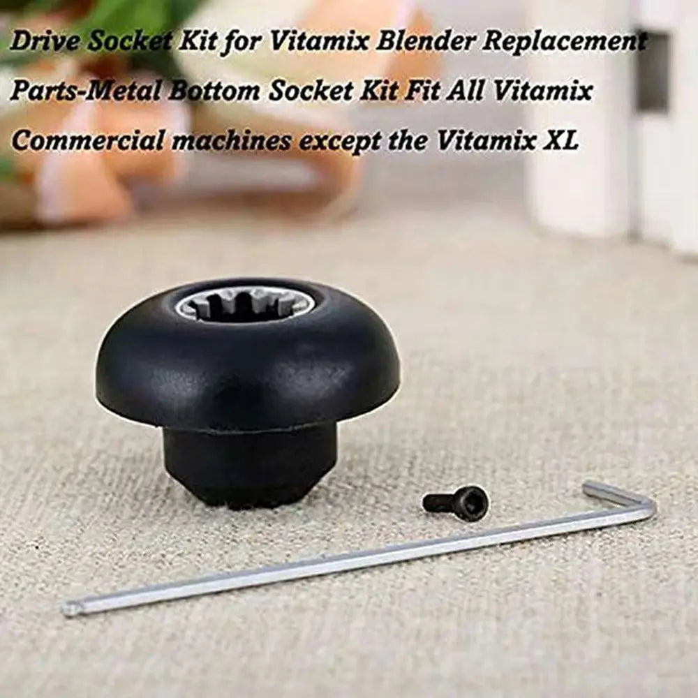 1Set Mushroom Head Connector Blender Drive Socket Black Universal Blender Spare Parts with Wrench Screw for Vitamix Blender
