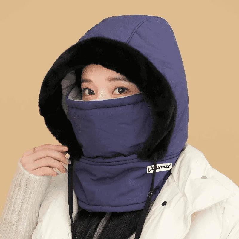 Winter Down Hat With Hood Unisex Thickened Warm Windproof And Waterproof Cap For Men Women Outdoor Skiing Hiking