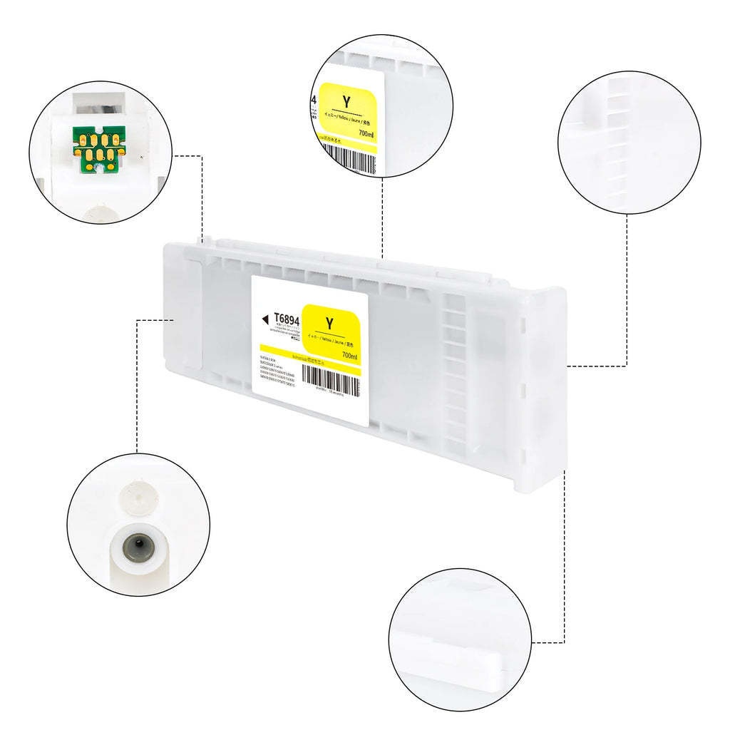 T6871 T6872 T6873 T6874 Compatible Ink Cartridge with Weak Solvent Ink with Chip for Epson S30600 S50600 S70600 Printer Ink