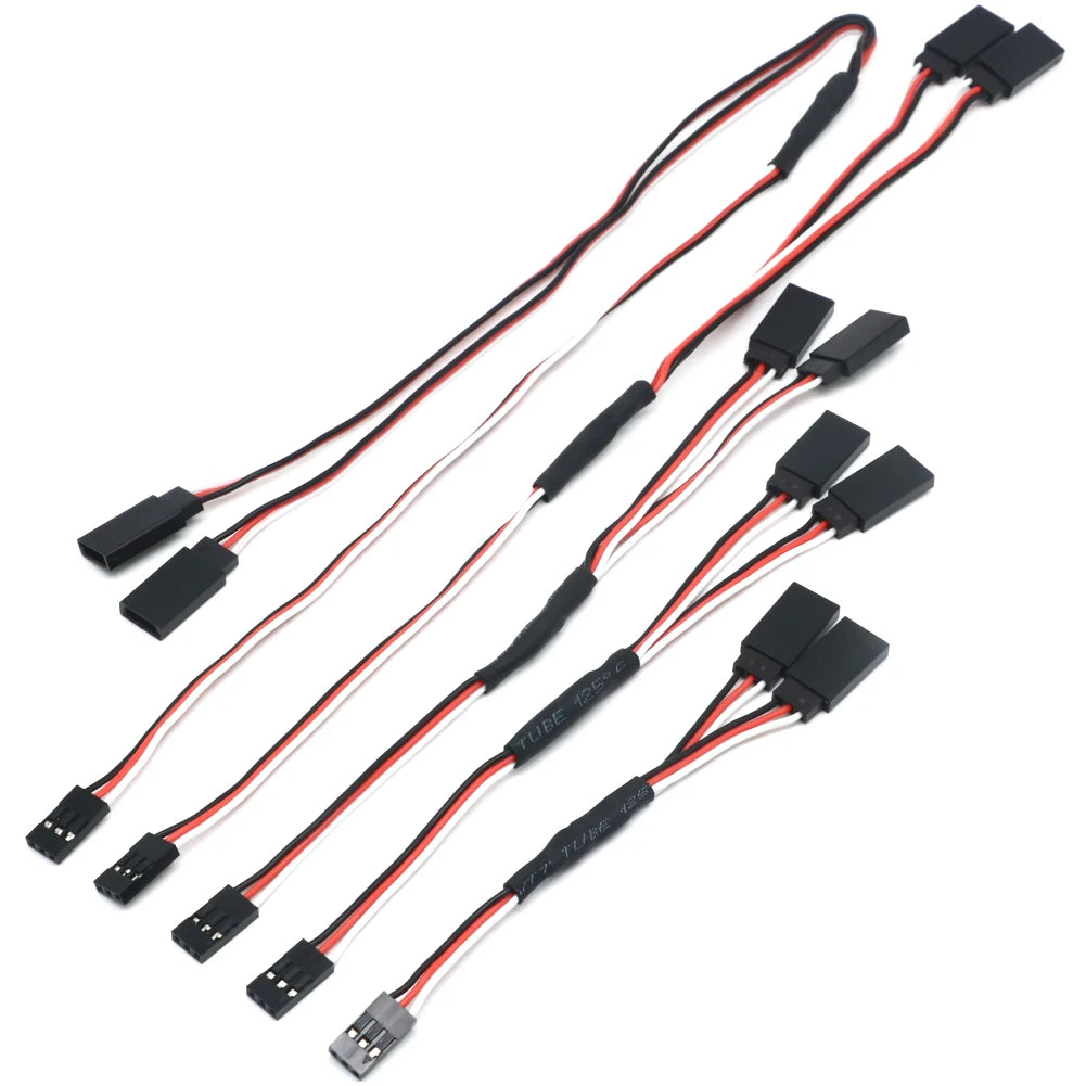 5pcs/lot 100/150/200/300/500mm RC Servo Y Extension Cord Cable Lead Wire For RC Servo JR Futaba RC Airplane Helicopter Car DIY