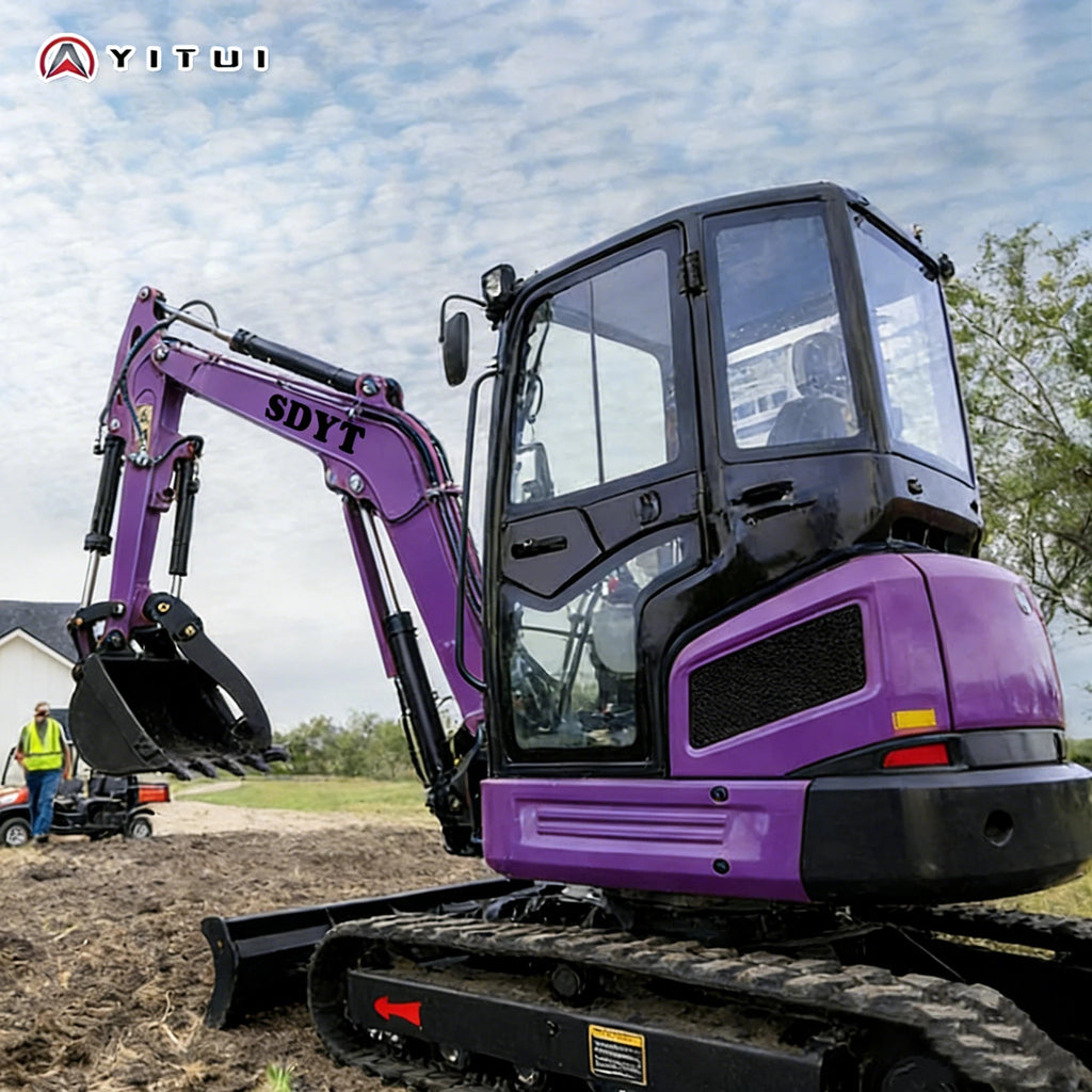 New 2.6 Ton Mini Excavator Crawler Small Excavator With Cab Hydraulic For Home Customized Ce/Epa Certified