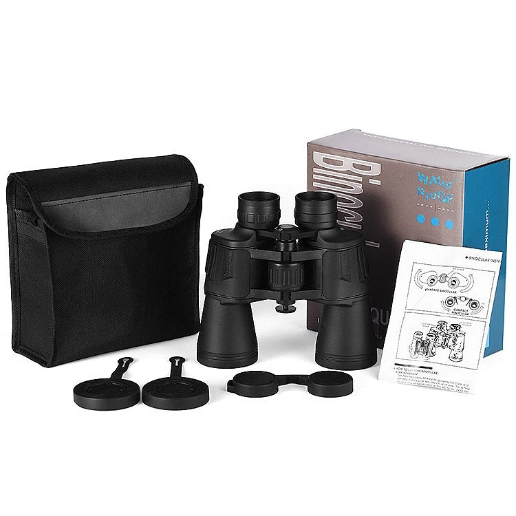 10x50 Professional Porro Binoculars HD BAK4 Prism High Power Wide Angle Telescope for Hunting Camping