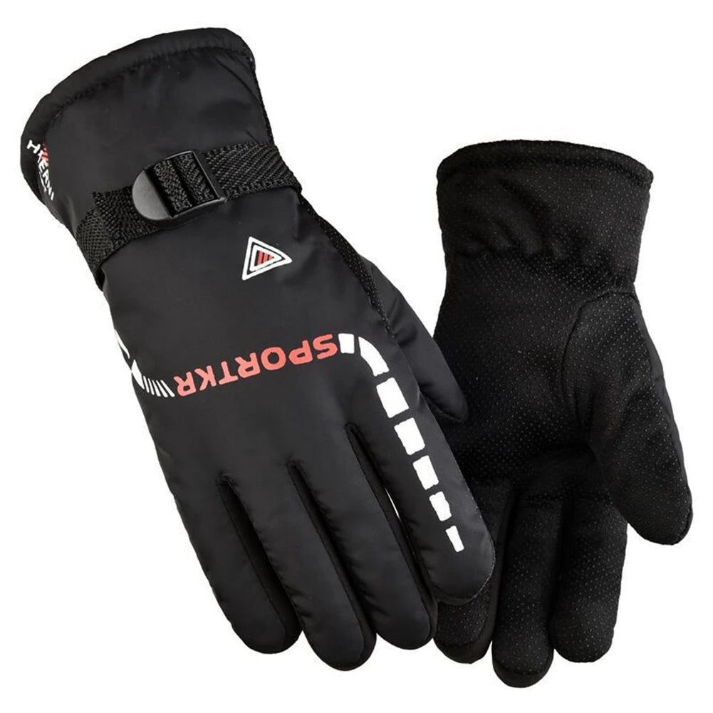 Waterproof Winter Warm Skiing Cycling Gloves Antislip Thickness Thermal Sports Camping Gloves for Men Women Traveling Gloves