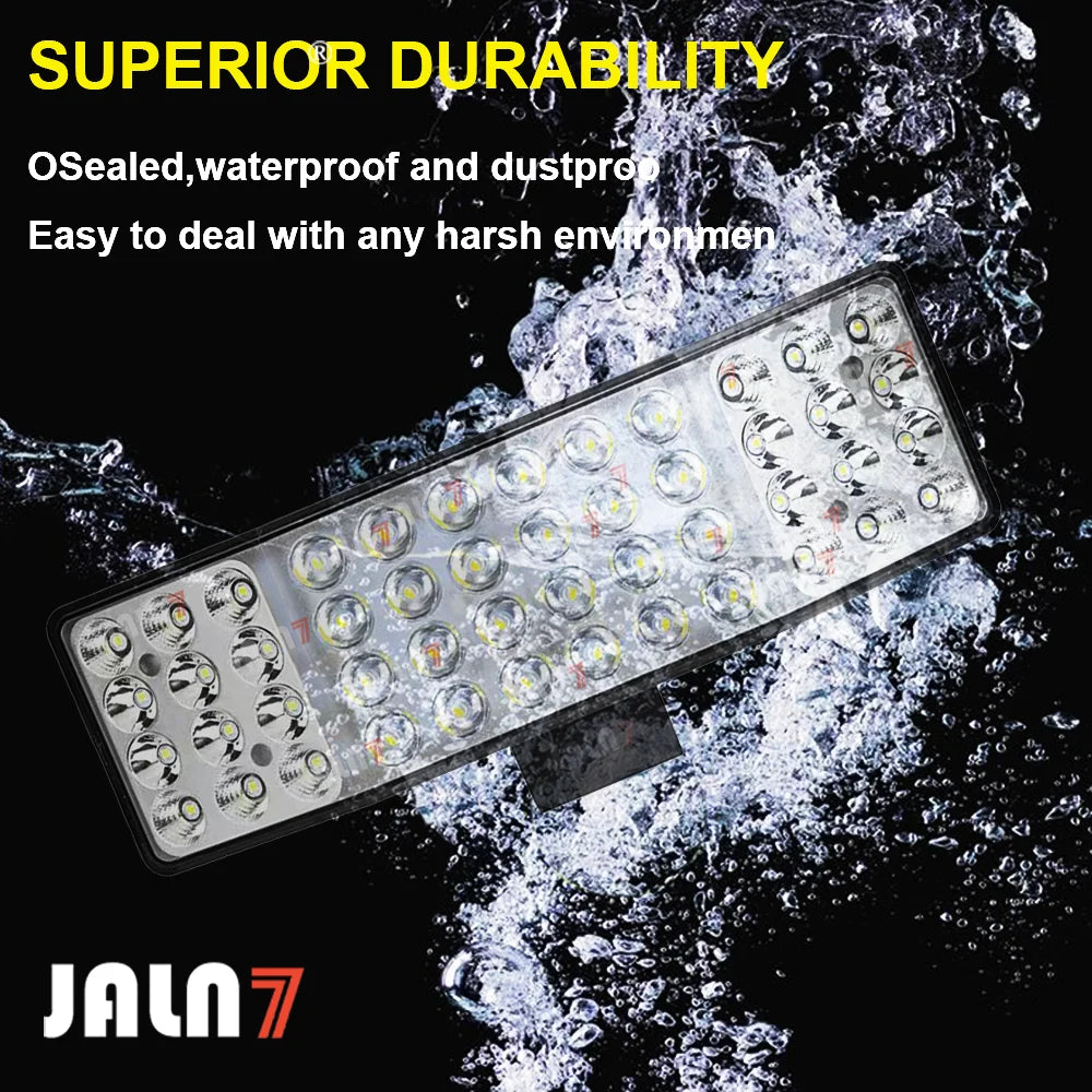 JALN7 LED Light Tractor Farm Work lights Off Road Driving Hi Lo Beam Forklift Boat Tank Headlights 10V-80V