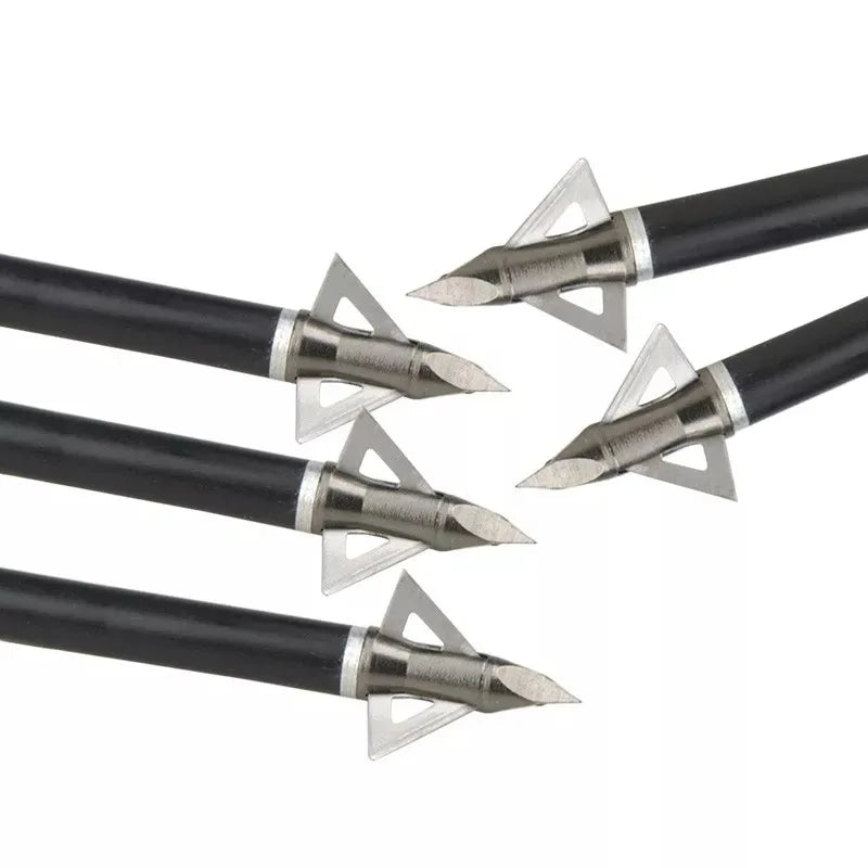 6/12 100grain 125grain Archery Arrowheads Broadheads Blade Crossbow Tips Arrow Screw Bow Hunting Points