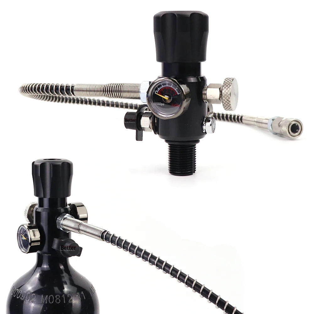 High Pressure Air Tank Charging Valve 300Bar Filling Station Cylinder Refill Adapter With M18x1.5 Or 5/8-18UNF Thread