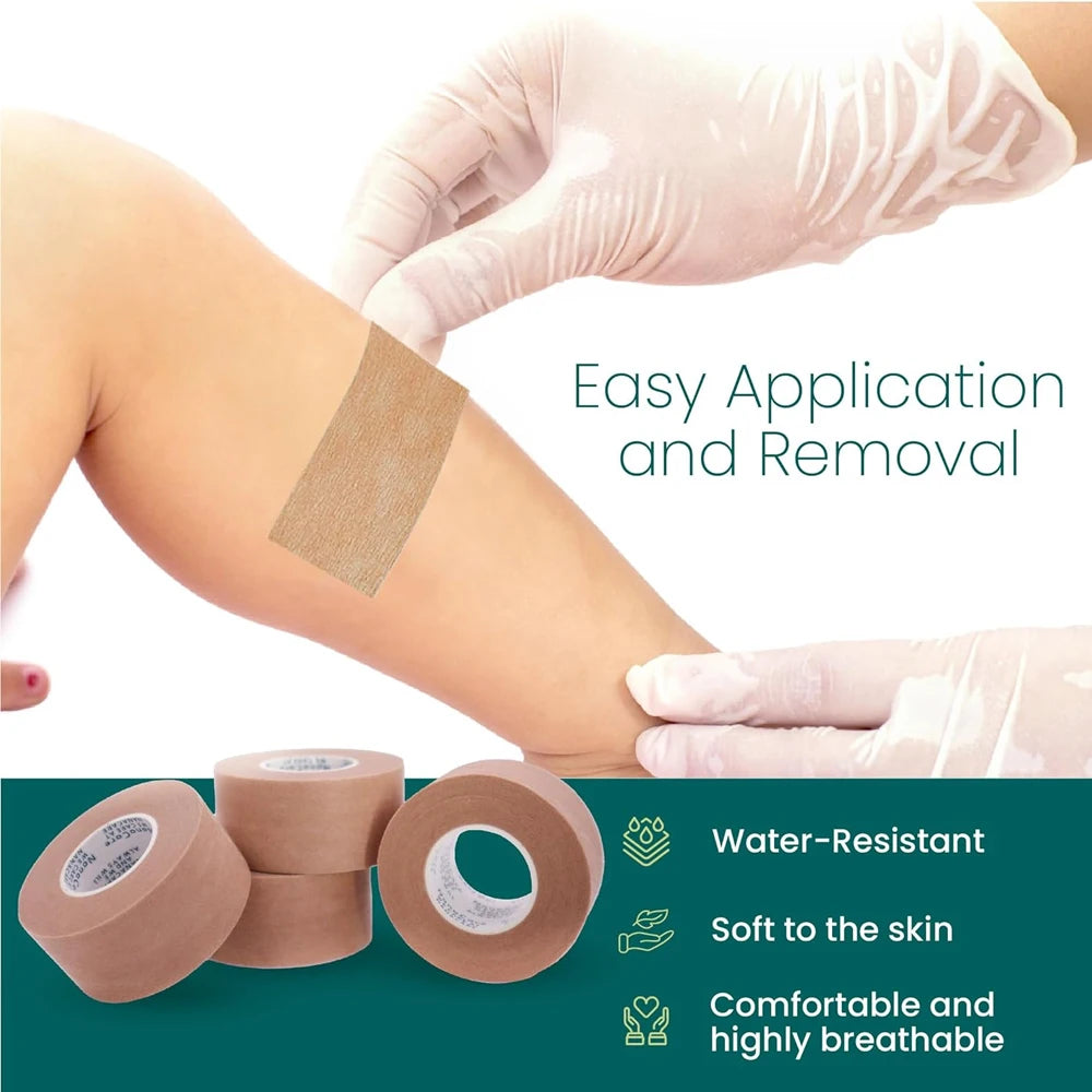 5Rolls Micropore Tape - Breathable Paper Tapes,Latex-Free Paper Surgical Tape - Individually Boxed Paper Bandage Tapes Rolls