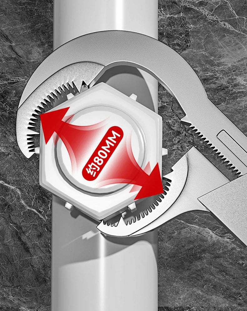 Universal Adjustable Wrench - Perfect for Faucet & Sink Repairs, Bathroom Maintenance, and Pipe Work