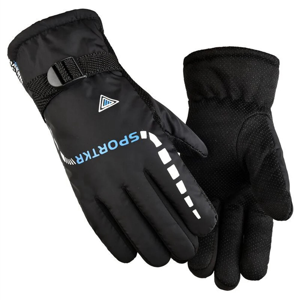 Waterproof Winter Warm Skiing Cycling Gloves Antislip Thickness Thermal Sports Camping Gloves for Men Women Traveling Gloves